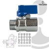 tecuro Mini Ball Valve Internal Thread Rp 3/8 Inch x