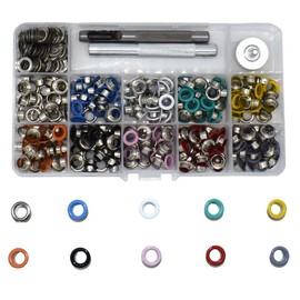 Renashed Grommets Kit 1/4 inch Metal Eyelets 300 Set for Bag Shoes Clothes Crafts, 10 Colors