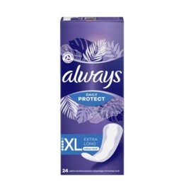 Always Daily Protect Odour Lock Extra Long Pantyliners, 24items