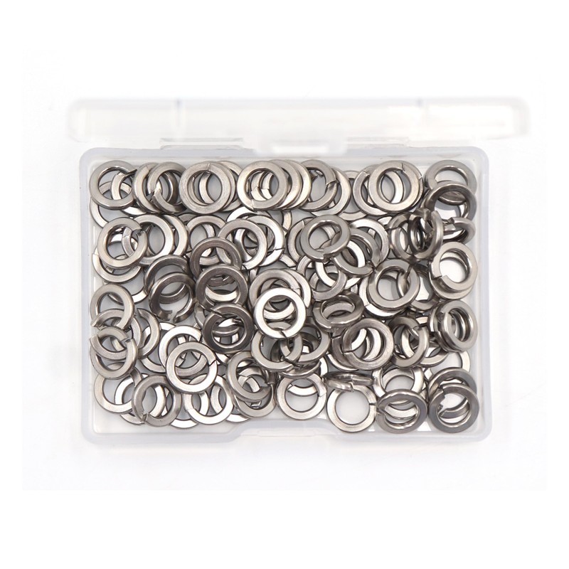 binifiMux 100pcs #8 Spring Lock Washers 304 Stainless Steel