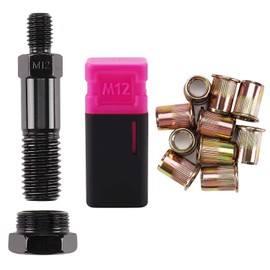 Amjoy Rivet Nut Tool Mandrel M12 and 10 Rivet Nuts, Rivet Tool Set Spare Part, Nutsert Tool Accessories Set Compatible with RZX/Astro Riveters