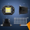 Nilight 2PCS 42W Flush Mount LED Pods Spot Flood Combo
