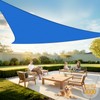 Artpuch Sun Shade Sail, 8'x8'x8' Blue Triangle, Curved Edged Commercial