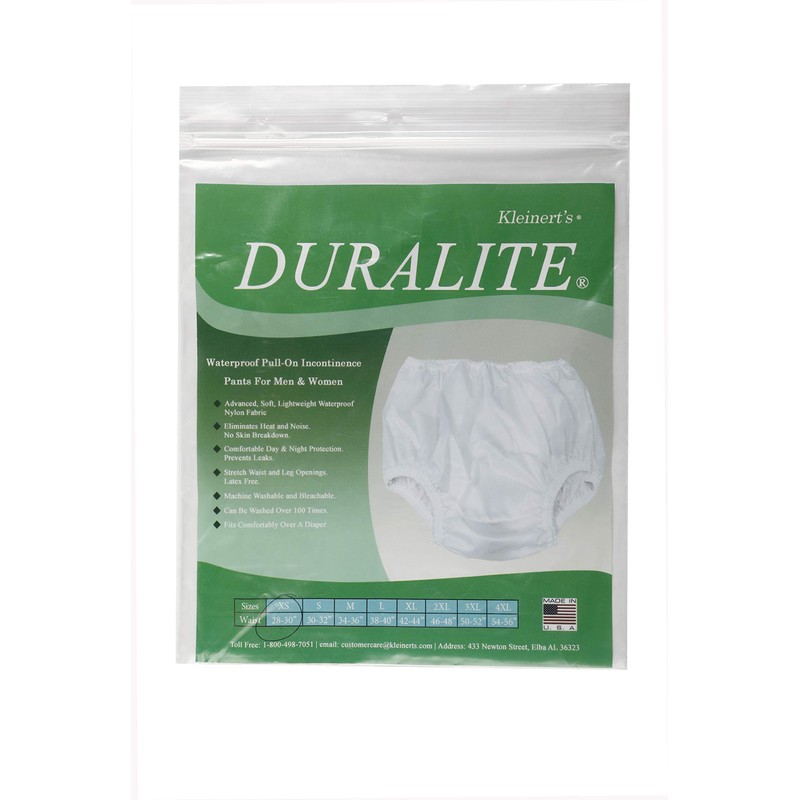 Kleinert's Duracool Incontinence Leak-Protection, Washable Pull-On-Cover Pant, Advanced-Duralite-Cool-Lightweight (Medium-White)