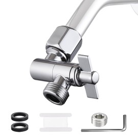 Adjustable Shower Head Extension Adapter, 304 Stainless Steel Shower Angle Adapter, Shower Arm Extension Connector for Shower Heads, Chrome