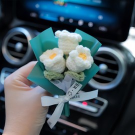 Mini Dried Flower Car Air Freshener Vent Clip, Air Freshener Car Clips, Car Diffuser Vent Clip Car Interior Decor Gifts for Women with Unscented Fragrance Pads