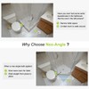 Naiture Neo-Angle Shower Curtain Rod Stainless Steel with Ceiling Support,