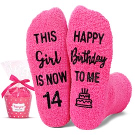 HAPPYPOP 14th Birthday Gift Ideas - Socks for Girls Age 14, Presents for 14 Year Old Teens