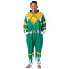 INTIMO Power Rangers Mens' Green Character Color Sleeper Union Suit