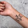 4 x 'Best Mum Ever' Temporary Tattoos - Water Resistant,