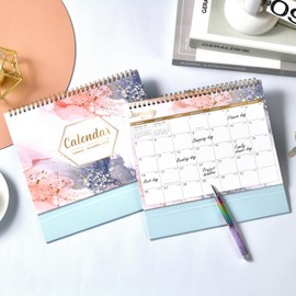 2025 Desk Calendar - 12 Months Desk Calendar 2025, January 2025 - December 2025, 10.51'' x 10.11'', Standing Flip 2025 Desktop Calendar, 2025 Desk Calendar with 4 More Months Calendar