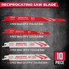 10-Piece Ultimate Reciprocating Saw Blade Set, Premium 6 & 8