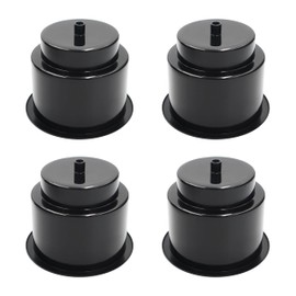 DNB Black Plastic Cup Holder - 4 PCS Insert Drink Holders with Drain - Marine Boat Car RV Accessories