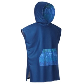 Weecreeture Kids Swim Chaing Robe Towel Poncho - Beach Cover Up for Boys Girls Surf Poncho, Soft and Absorbent Bath Towe Robe Dark Blue 6-9 Years