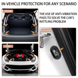 Adunsiaoto 20 Pieces Oval Door Shock Absorber Mats, Soundproof Stickers for Car Edge Guard Bumper, Anti-Collision Car Door Shock Absorber Protector Accessories Universal for Most Cars(Marked)