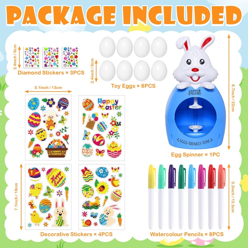 Joyesplay Easter Egg Decoration Set, Easter Eggs for Painting with