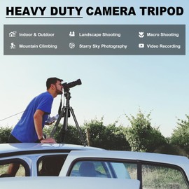 80/85 inches Heavy Duty Tripod for Camera and Phone, 85" Camera Monopod Tripods, DSLR Binoculars Spotting Scope Camcorders Video Tripod Stand, 360 Degree Ball Head, 35 lbs Loads