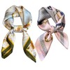 Rcrawica Silk Feeling Bandana Scarf for Women Head Hair Neck