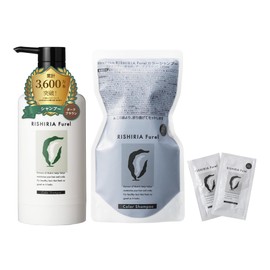 RISHIRIA Furel Color Shampoo (Dark Brown) Exclusive Bottle & Refill Pouch, 8.5 fl oz (240 ml)