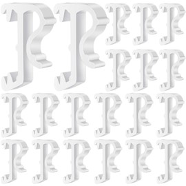 Jetec Blind Valance Clips 1 Inch Window Blind Clips Hidden Valance Clips White Plastic Valance Clips Window Valance Clips (20)