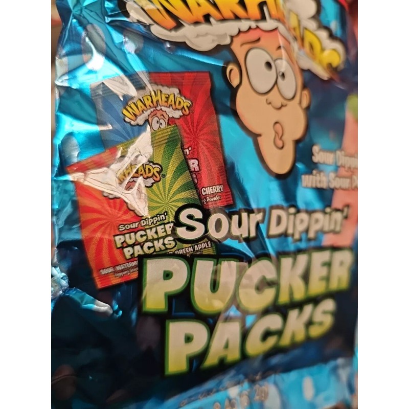 War Heads Pucker Packs Sour Dippin Sour Stick & Powder