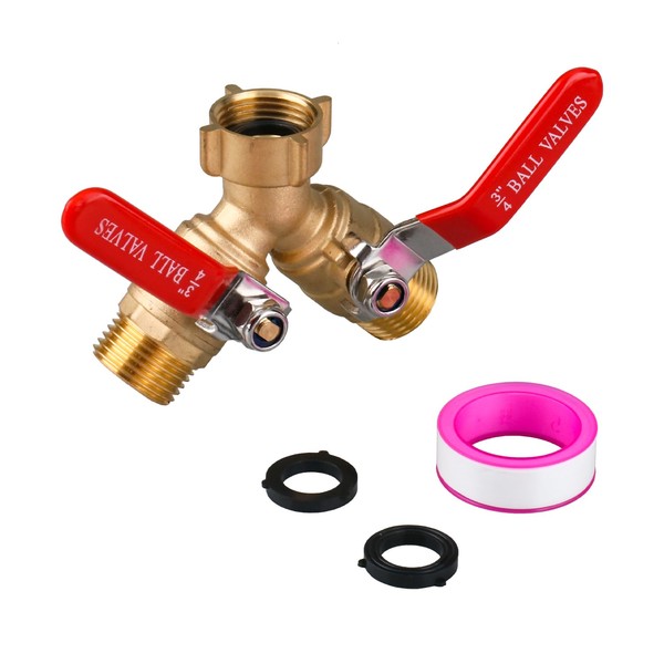 Heavy Duty Brass Garden Hose Splitter – 2 Way Y