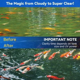 ZETAWALE Pond UV Light for Fish Tank UV Pond Water Clarifier for 100-3000 Gallon UV Pond Filter for Koi Pond Swimming Pool, Spa, Large Fish Tank UV Light Aquarium for Outdoor Pond Algae Control（42W）