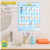 Washing Hands Chart Step by Step Laminated 9x12 Inch for