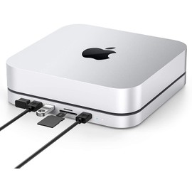 Quality Addicts USB-C Stand & Hub with Sata Hard Drive Enclosure for Mac Mini M1/M2/M2 Pro, Mac Studio | Type-C Docking Station & Stand with SATA SSD/HDD Slot, SD/TF Card Readers, USB 3.0 & 2.0 Ports