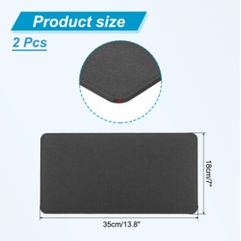 PATIKIL 13.8/7 Inch Felt Bag Base Shaper, 2pcs Bag Bottom Pad Organizer Insert Rectangle Liner Board for Purse Handbag Tote Travel Bag Canvas Cosmetic, Black