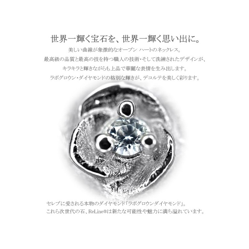 ReLine Genuine Cremation Accessory, Diamond Rose Pendant, Includes Bone Set,