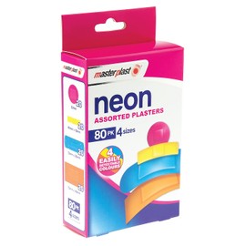 Masterplast Neon Plasters, Flexible, Durable Pack Of 80