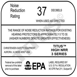 TITUS High Decibel Safety Earmuffs