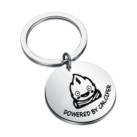 OTGW Inspired Gift Calcifer Keychain Calcifer Fans Gift Powered By Calcifer for Him (PO-BY-CAL-CI)
