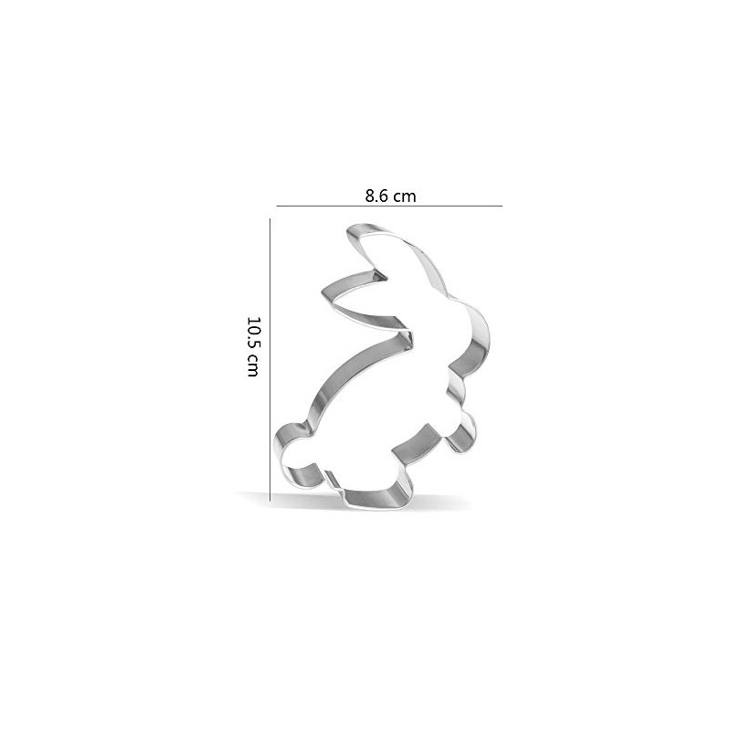 10.5 cm Bunny Rabbit Cookie Cutter - Stainless Steel