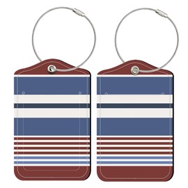 SUNDEE Travel Luggage Tags for Suitcases TSA Approved, 2 Pack Patterned Luggage Tags Privacy Protection Travel Bag Labels Suitcase Tags with Stainless Steel - 01K