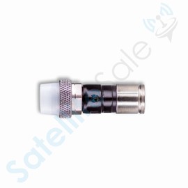 SatelliteSale Indoor/Outdoor Coaxial F-Type Fittings Weather-Seal Connectors for RG-6 Coax Cables Pack of 4 Pcs