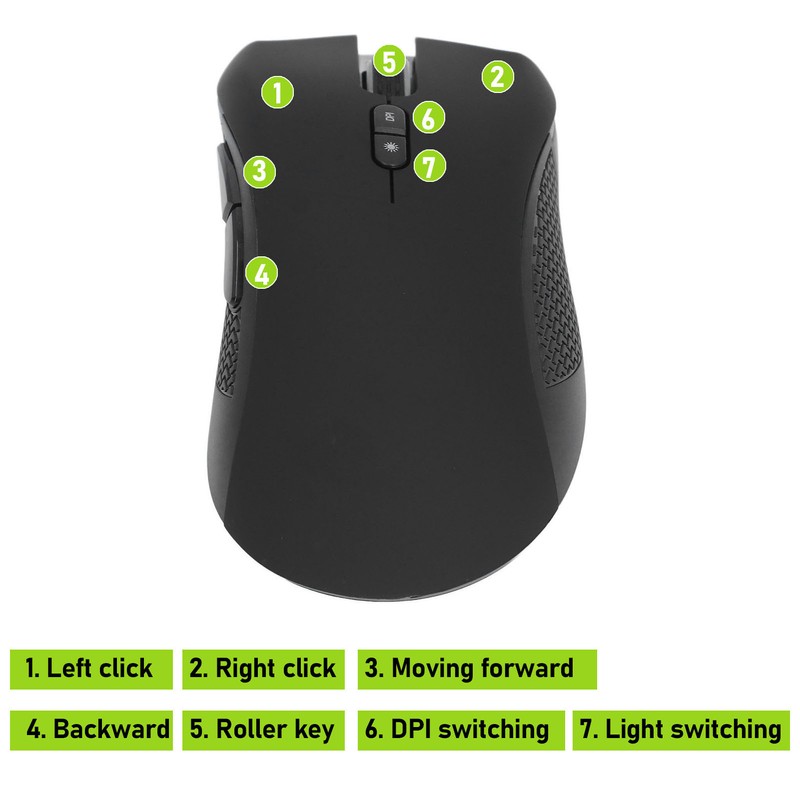 3 Modes Mouse BT 2.4G Wired 10000 DPI Adjustable 1000HZ