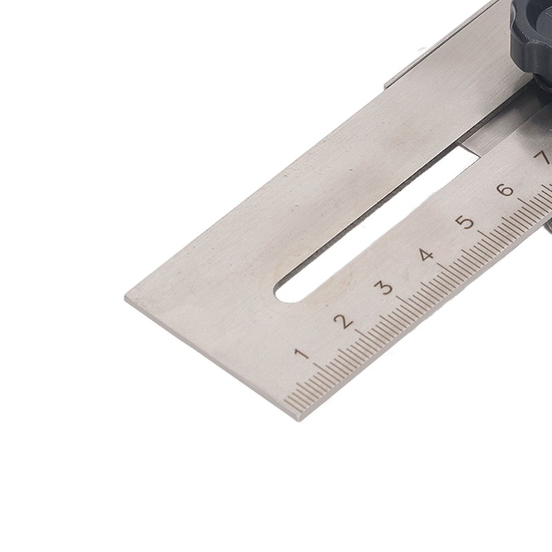 Sliding Line Ruler 0 To 100mm Stainless Steel Clear Scale