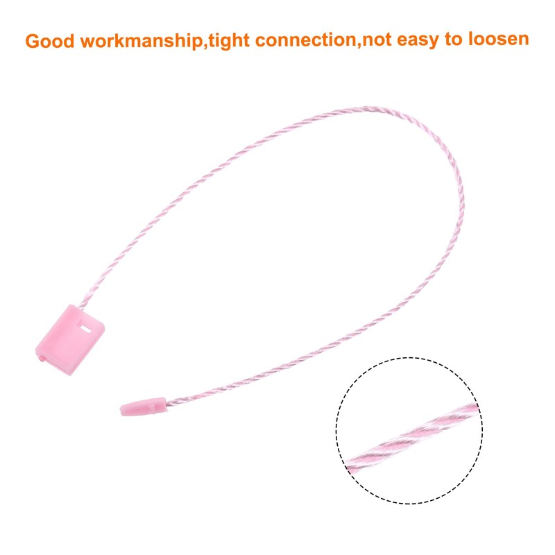 Sourcing Map 140Pcs Pink Nylon Plastic Hang Tag String 6.7Inch