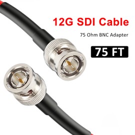 XRDS -RF 12G SDI Cable 75FT, SDI Video Cable 3G/6G/12G 75ohm RG6 BNC Cable Supports HD-SDI/3G/6G-SDI/4K for Video Security Camera SDI Converter