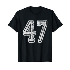 Team Jersey Uniforms Number 47 School Sports 47th Birthday T-Shirt