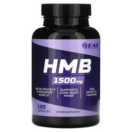 EAS HMB 1500mg | Quality Beta-Hydroxy Beta-Methylbutyrate | Protect & Support Lean Muscle Mass | Enhanced Recovery & Muscle Repair | 120 Capsules