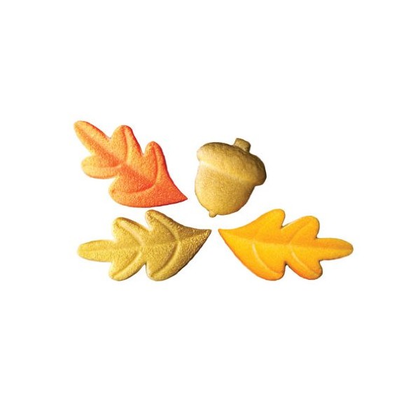 Thanksgiving Acorns Oak Leaves Decorations Cookie Cupcake Cake 12 Count
