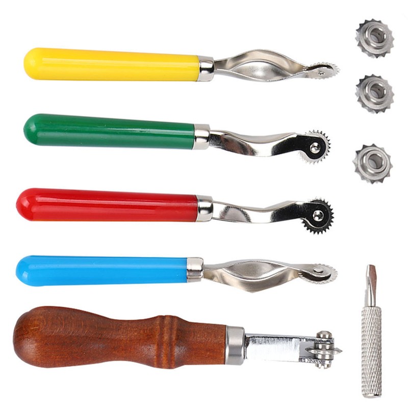 5Pcs Leather OverStitch Marking Wheel Handcrafted Scribe Point Make Tool
