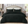 Chezmoi Collection Nora Black Comforter Set Oversized King Size 3-Piece