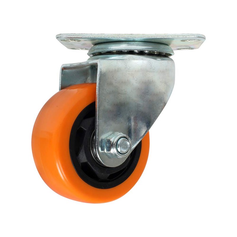 DOGOTULS ZF5112 Rodaja de PVC Naranja Giratoria con Placa 2"