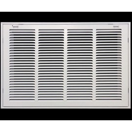 HVAC Premium 22 x 20 Duct Opening Steel Return Air Filter Grille, for 1-inch Filter, Removable Door, Flat Stamped HVAC Vent Cover Grille, Outer Dimensions 24.5 x 22.5
