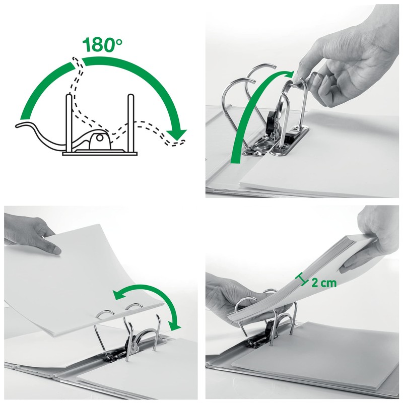 Leitz 180° Lever Arch File, Classic Marbled, CO2 neutral, 100%
