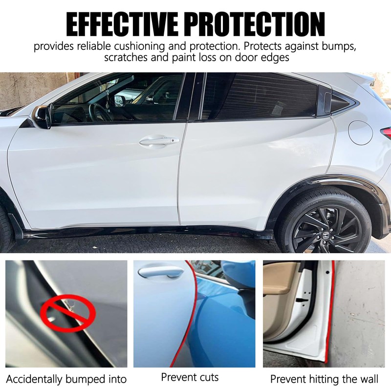 Wuyaoyao 13.1Ft (4M) Car Door Edge Guards, Rubber U Shape